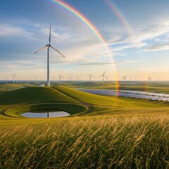 Fototapeta premium Whispers of Wind, Arcs of Light
