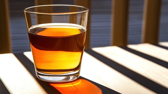 density. Layers of amber liquid in a glass with subtle color gradations. bar promotions, beverage menus, designed for food & beverage menus and cafe branding, inspires menu design.