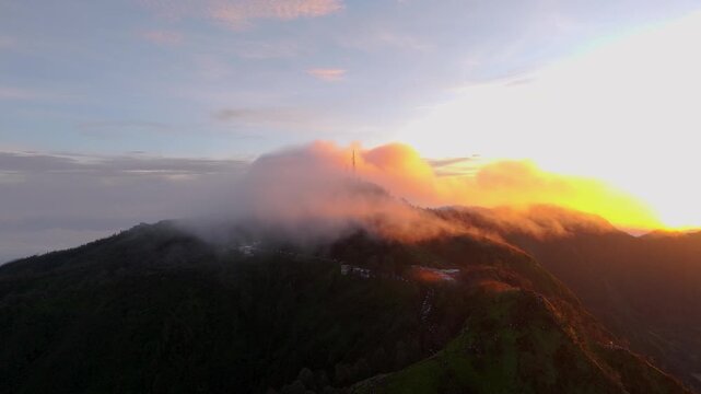 King kong Hills Viewpoint at Sunrise | Drone Footage of Mount Bromo Java Island Indonesia