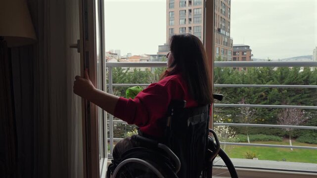 Disabled Woman Maintaining Her Home Independently