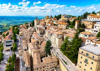 View of San Marino, a microstate on the Italian Peninsula © monticellllo
