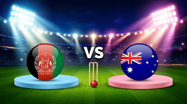 Cricket match between afghanistan and australia national teams