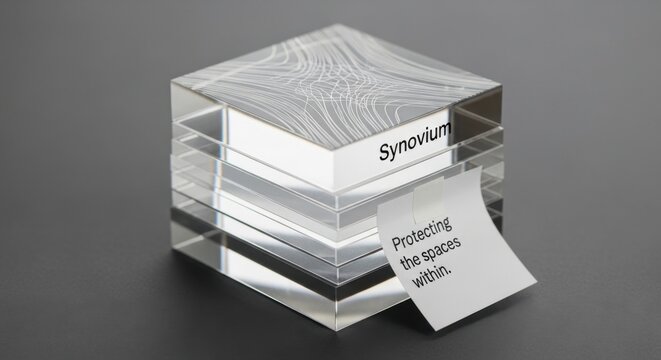 Synovium Structured Arrangement: Clear Cube with Note
