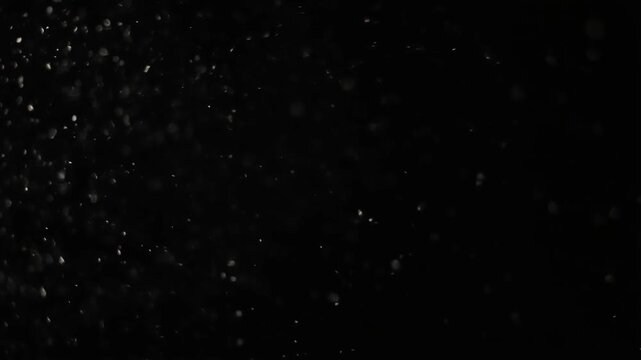 Deep space cosmic dust and distant galaxy stars background. Dark nebula and interstellar cloud particles. Static starfield with glowing celestial bodies. Ideal for astronomy and science presentations.