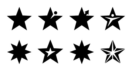 Obraz premium Star Icons Set: Achievement, Success, Award, Excellence, Recognition, Performance, Quality, Celebration