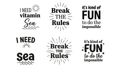Obraz premium Motivational quote collection typography designs for wall art and merchandise