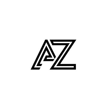 Geometric interconnected AZ initials logo in black.