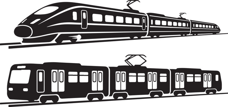 High Speed Train Metro Train Bundle.