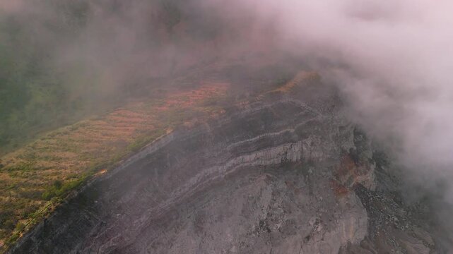 Mount Ijen Nature Landmark with Turquoise Water | Drone View Java Island Indonesia