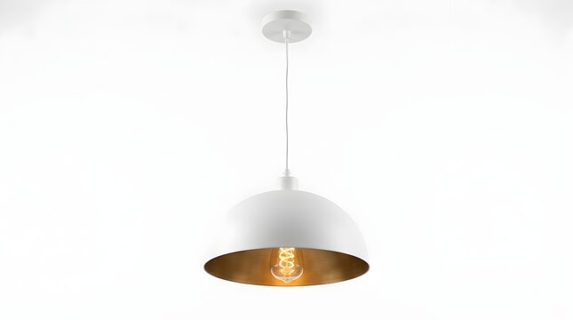  Modern hanging ceiling lamp isolated on white background