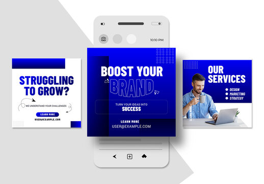 Clean Business Advertising Social Media Template
