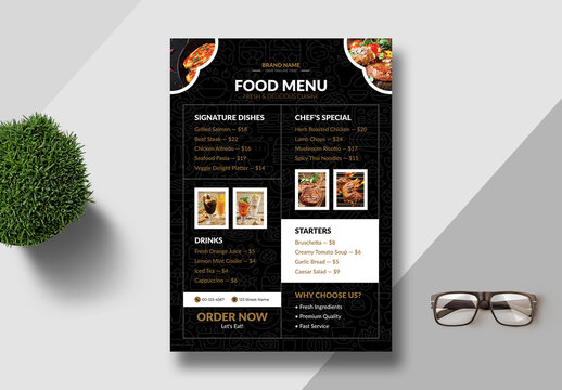 Food Menu Template Layout