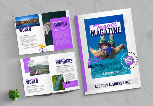 Professional Tourism Magazine Booklet Layout