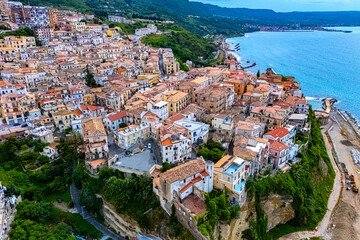 Naklejka premium The city of Pizzo in the Province of Vibo Valentia, Calabria, Italy.