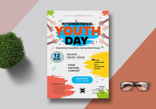 International Youth Day Celebration Flyer Design