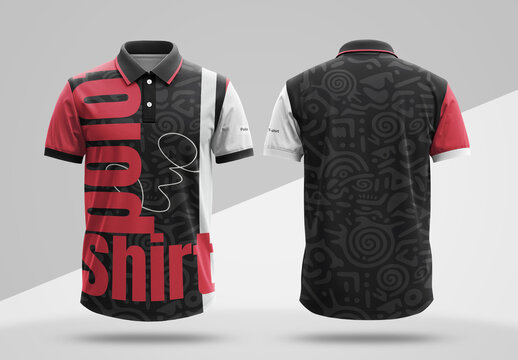 Modern Abstract Polo T Shirt Design