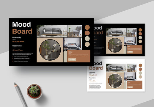 Mood Board Design Template Layout