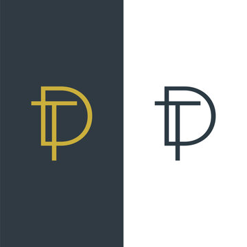 Monogram DT Logo Design.