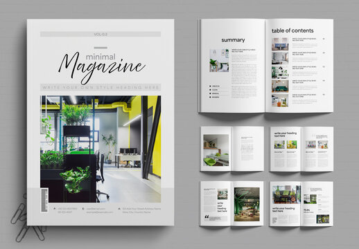 Elegant Minimal Interior Design Magazine Template