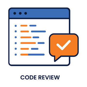 Code Review Concept with Web Browser and Success Checkmark