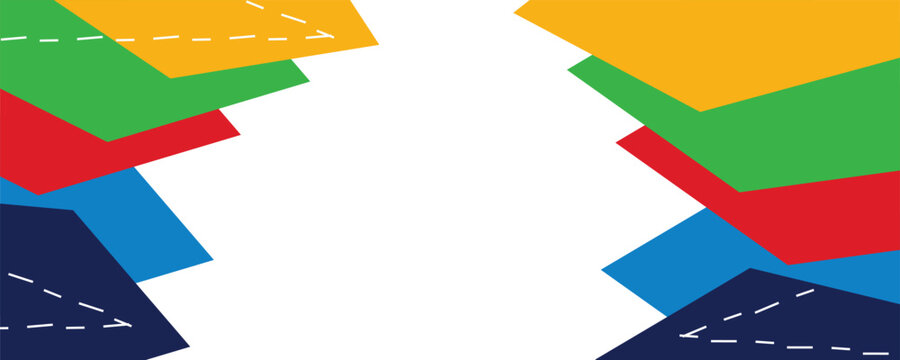 Abstract geometric colorful background with wave and basic shape. Background for international sport tournament in Paris France football basketball voleyball softball. Funny and professional backdrop.
