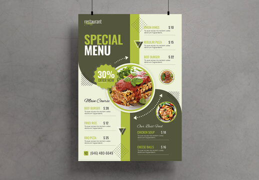 Food Menu Flyer Template
