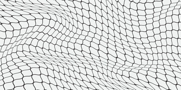 Curved net pattern. Seamless design for sportswear or equipment like soccer goals, volleyball nets, basketball hoops, hockey nets, and athletic gear