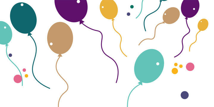 Colorfun ballon birthday or celebrate background. Trendy wallpaper design. EPS10