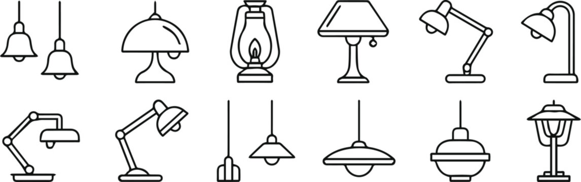 lamp vector collection of pendant desk table and street designs