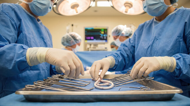 Vascular surgery operating room surgeon instrument sterile graft