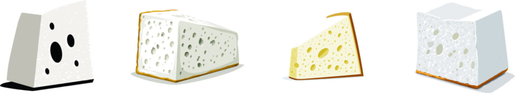 A minimalist vector illustration of a freshly baked angel food cake slice showcases its soft, airy, and porous texture against a solid white background