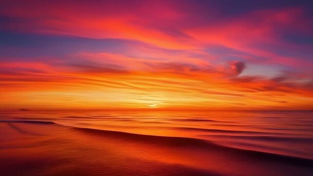 Orange and pink luminous waves drifting through a soft glowing colorfield with smooth ambient depth