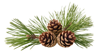 Fototapeta premium Pine cones and needles on branch
