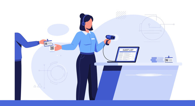 Scan ID Card at Entry Booth with Digital Checkpoint | Security Access Control