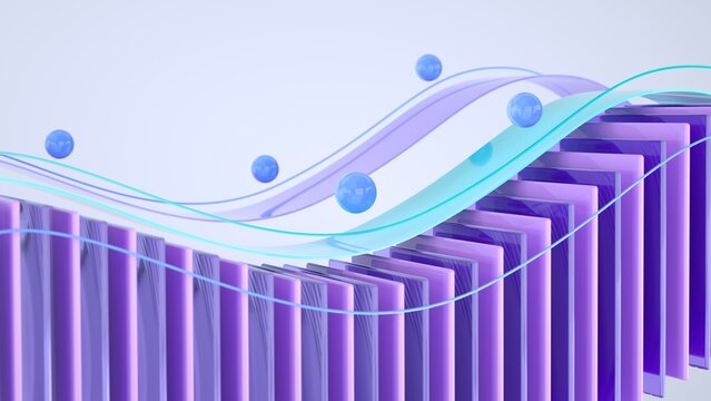 Computer data center, database, data transfer. Online banking. Money, financial, computer protection concept. Blockchain, DeFi, Information security, cyber security. 3D render