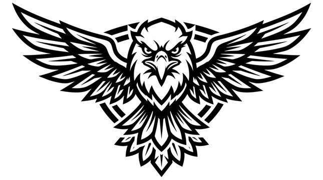 Owl with spread wings logo.