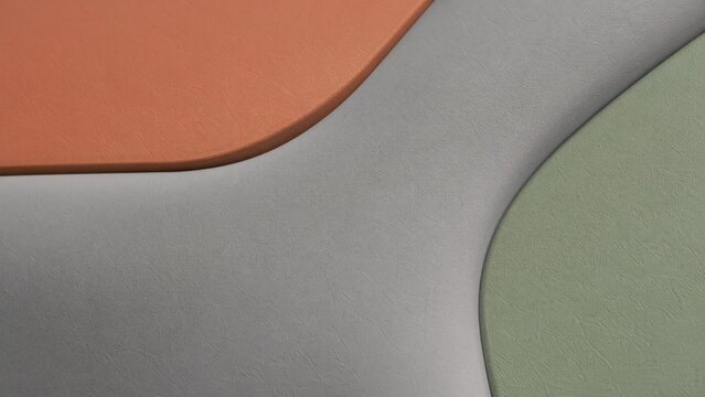 Smooth gray material filling junction between two colored surfaces.