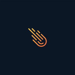 Meteorite Icon A Dynamic Illustration on a Dark Background. © urban