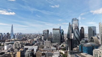 London's Modern Skyline on a Bright Clear Day © Tom