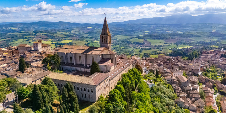 View of Todi, a town in the province of Perugia, Umbria, Italy