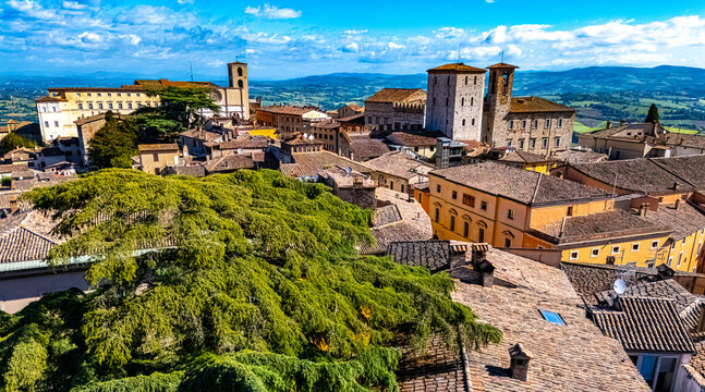 View of Todi, a town in the province of Perugia, Umbria, Italy