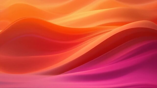 Dreamy orange pink colorfield with gentle radiant waves shifting slowly in warm abstract motion