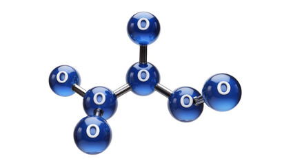 Obraz premium Blue molecular structure with metallic connectors