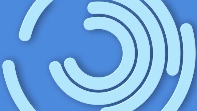 Concentric semicircles with soft shadows background animation