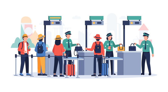 Airport Security Checkpoint - Travelers and Staff, Baggage Screening
