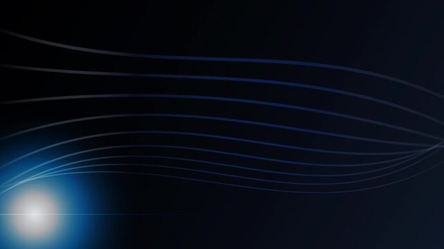 Splendid and beautiful luminous vector-style fluid ribbon animation loop. Designed specifically for corporate presenters to serve as a clean, highly legible slide background layout for PowerPoint, key