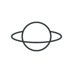 Saturn Planet Ring System Icon. © afrizal