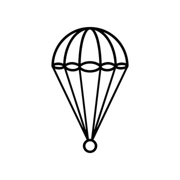 Black hot air balloon icon design.