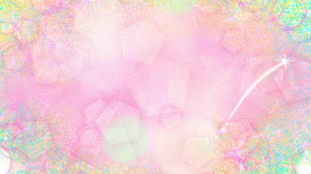 キラキラときめきシーンの定番少女漫画背景素材風動画	