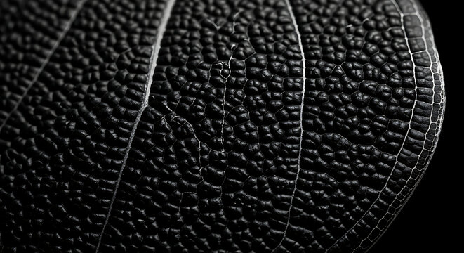Macro closeup of a textured leaf surface with intricate vein patterns
